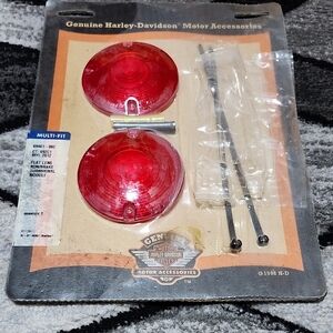 HARLEY DAVIDSON MULTI-FIT FLAT LENS AUXILLIARY ROUND BRAKE LIGHTS ONLY 69461-06C
